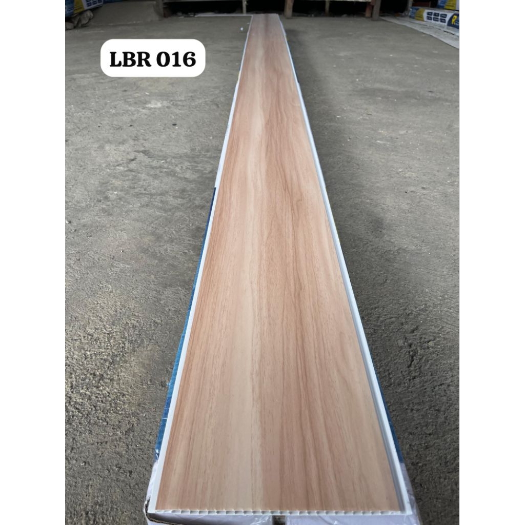( PROMO PLAFON 1DUS ISI 15LEMBAR )Plafon Pvc Cokelat Cream Serat Kayu Natt Doff Tebal 8mm - RONGDA l