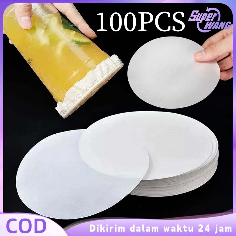 Kertas Gelas Anti Tumpah 100pcs/Set Tutup Kertas Cup Anti Tumpah 13cm Kertas Anti Tumpah Tutup Cup T