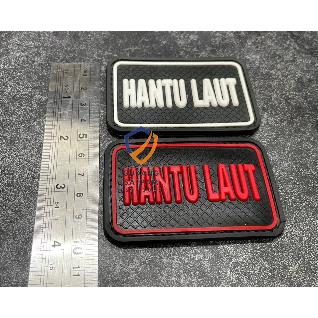 Patch Hantu Laut (Tulisan) - Tempelan Rubber Velcro Hantu Laut Karet