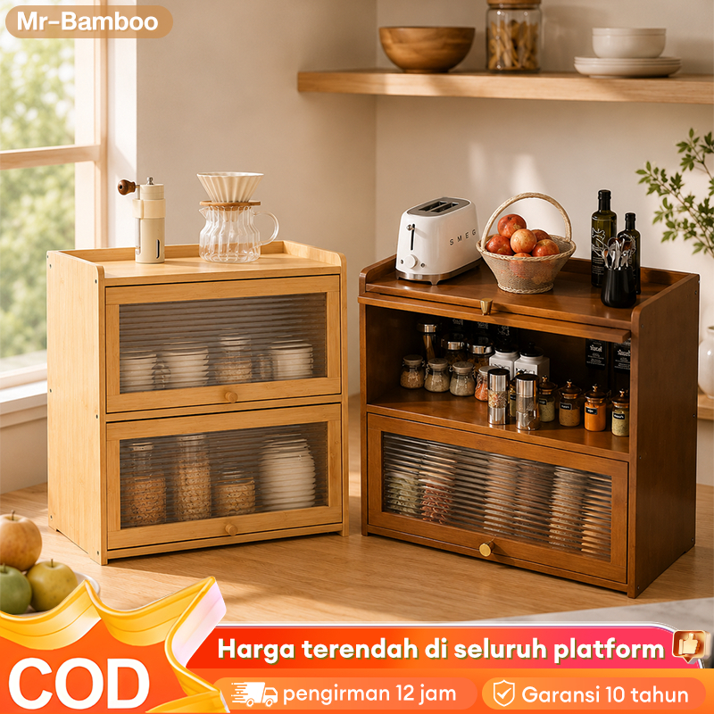 Lemari Peralatan Dapur Lemari Piring Lemari Serbaguna Lemari Penyimpanan Kayu Kabinet Kecil Rak Peny