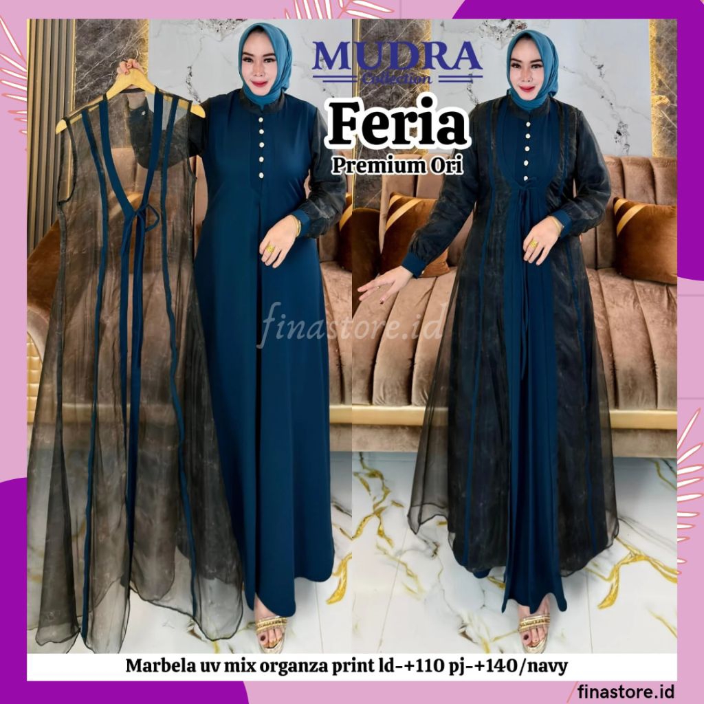 Gamis Mudra Collection / Gamis Terbaru / Gamis Wanita / Gamis Premium / Gamis Pesta / One Set / Sete
