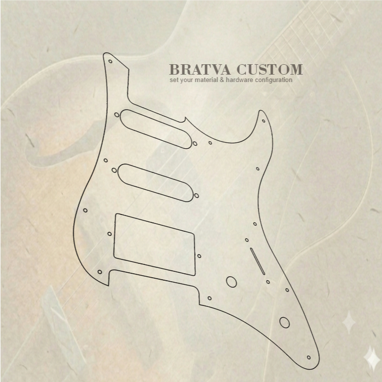 pickguard yamaha pacifica 112J 3ply akrilik mirror custom