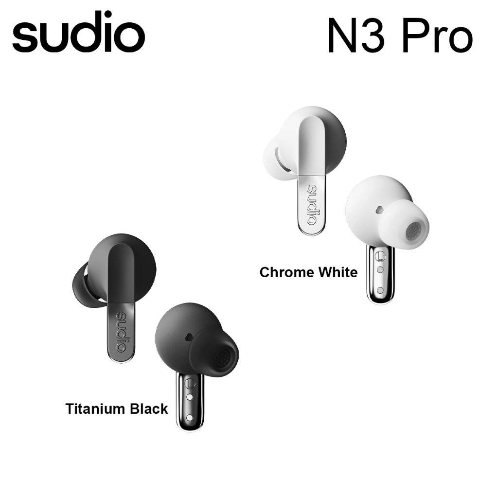 Sudio N3 Pro In Ear True Wireless Earphone ANC TWS Mic Bluetooth 5.4