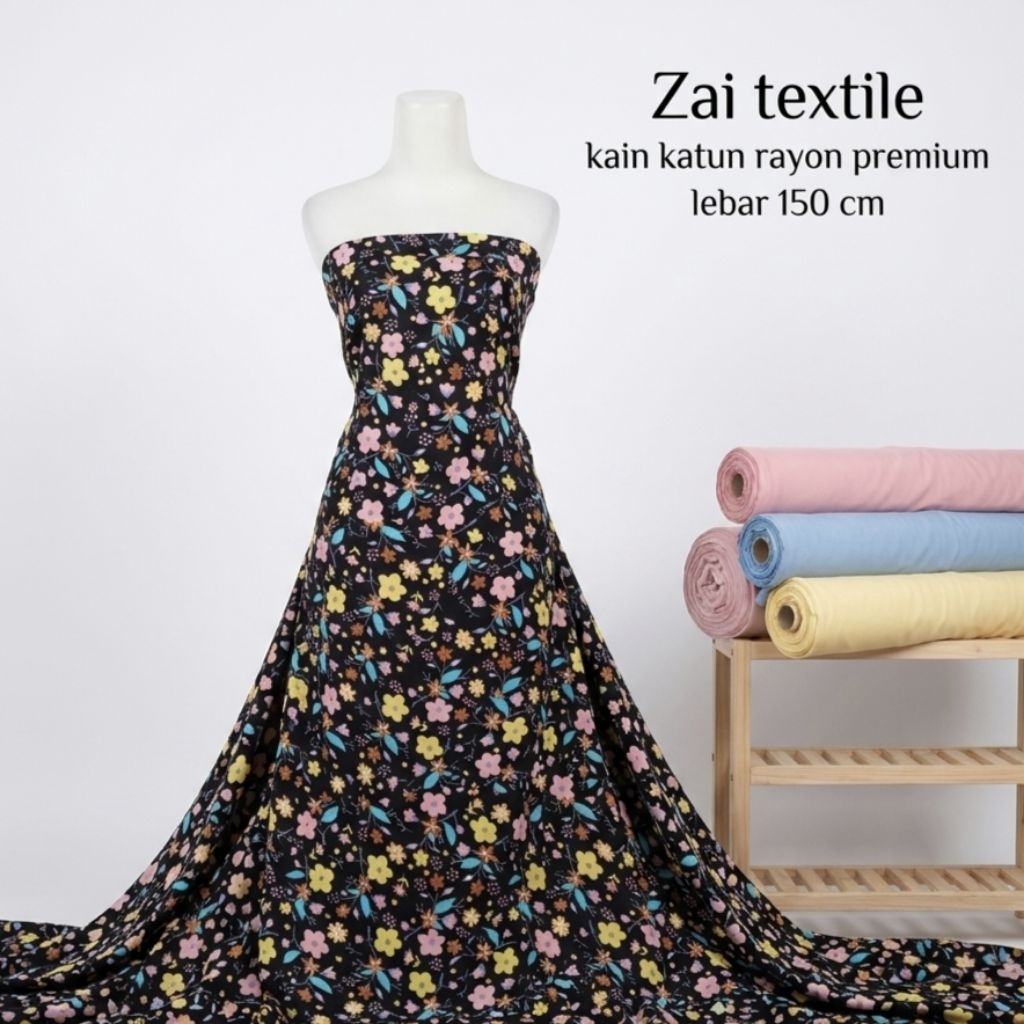 kain katun rayon premium, kain katun rayon premium motif terbaru, kain katun rayon terlaris, kain ka