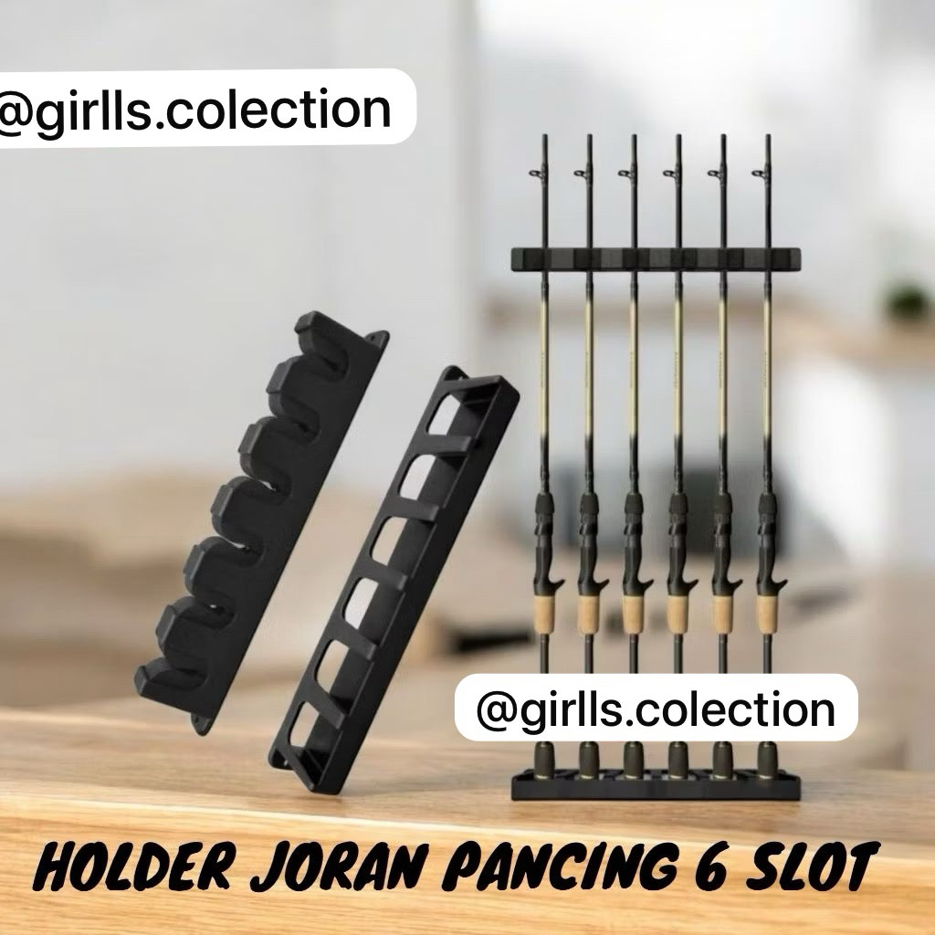 Rak Joran Pancing 6 Slot Holder Joran Pancing Rak Pajangan Joran Pancing