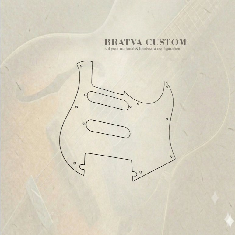 Pickguard Pacifica Standard PLUS 3ply 1ply custom akrilik mirror