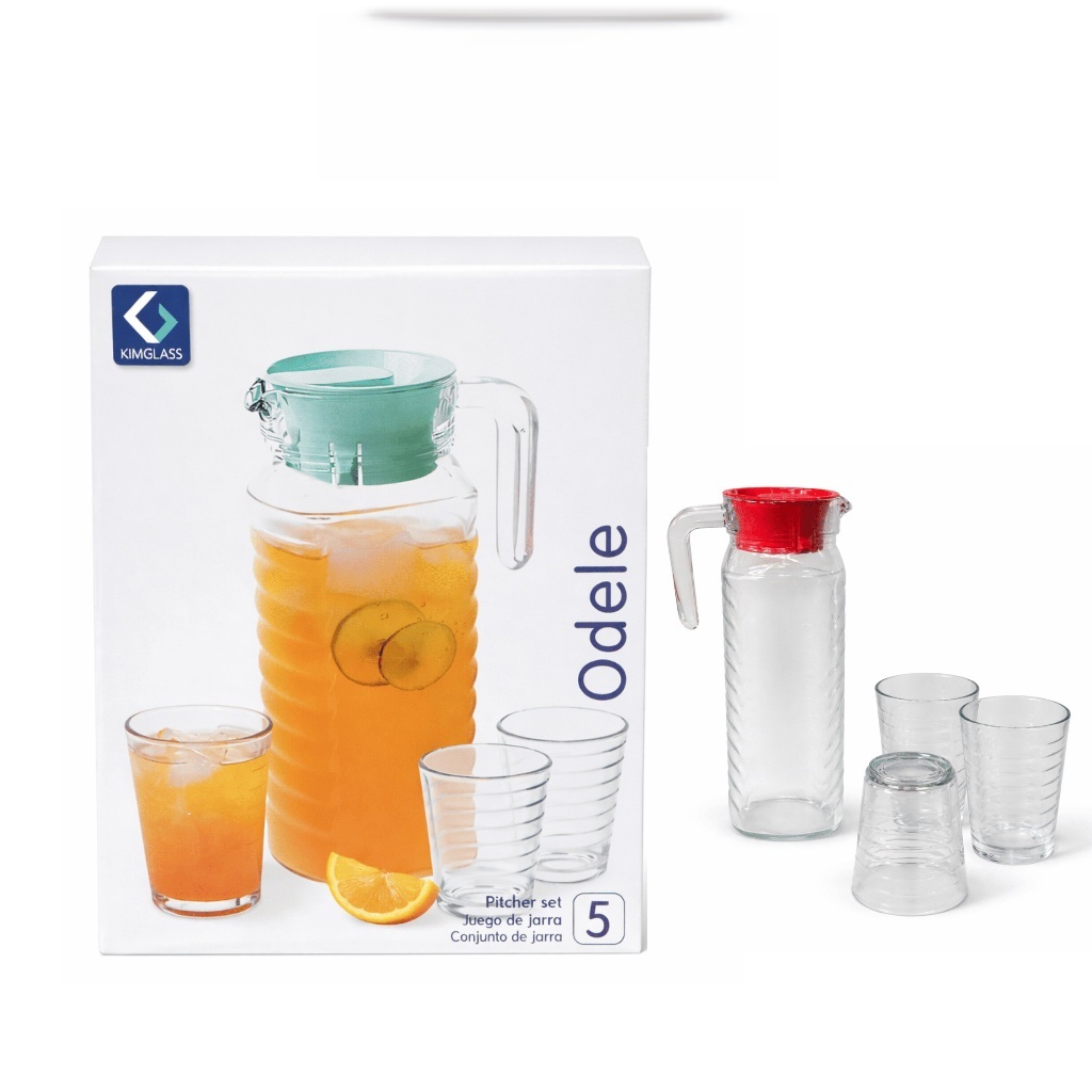 Teko Set Pitcher dan Gelas Kimglass 5 Pcs - Desain Unik dan Praktis