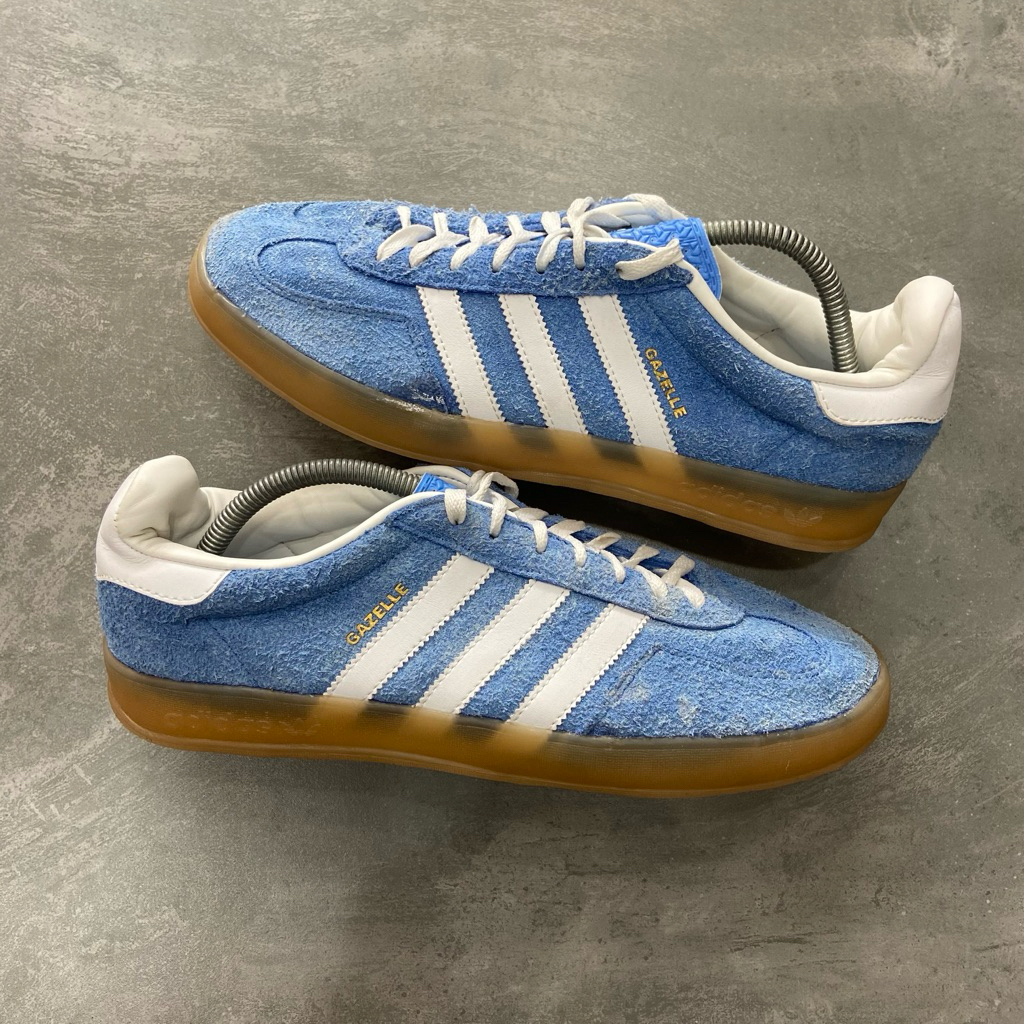 [Size 44] Rare Adidas Gazelle Indoor ‘Blue White Gum’ Suede (HQ8717) Second Original Kondisi Mulus N