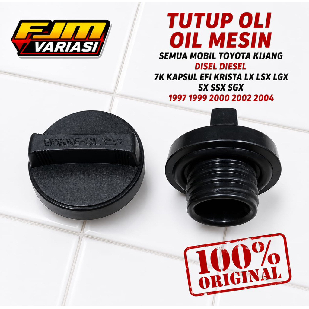 COVER TUTUP OIL OLI MESIN DIESEL DISEL SEMUA MOBIL TOYOTA KIJANG 7K KAPSUL EFI KRISTA 1.8 1,8 2.0 2,