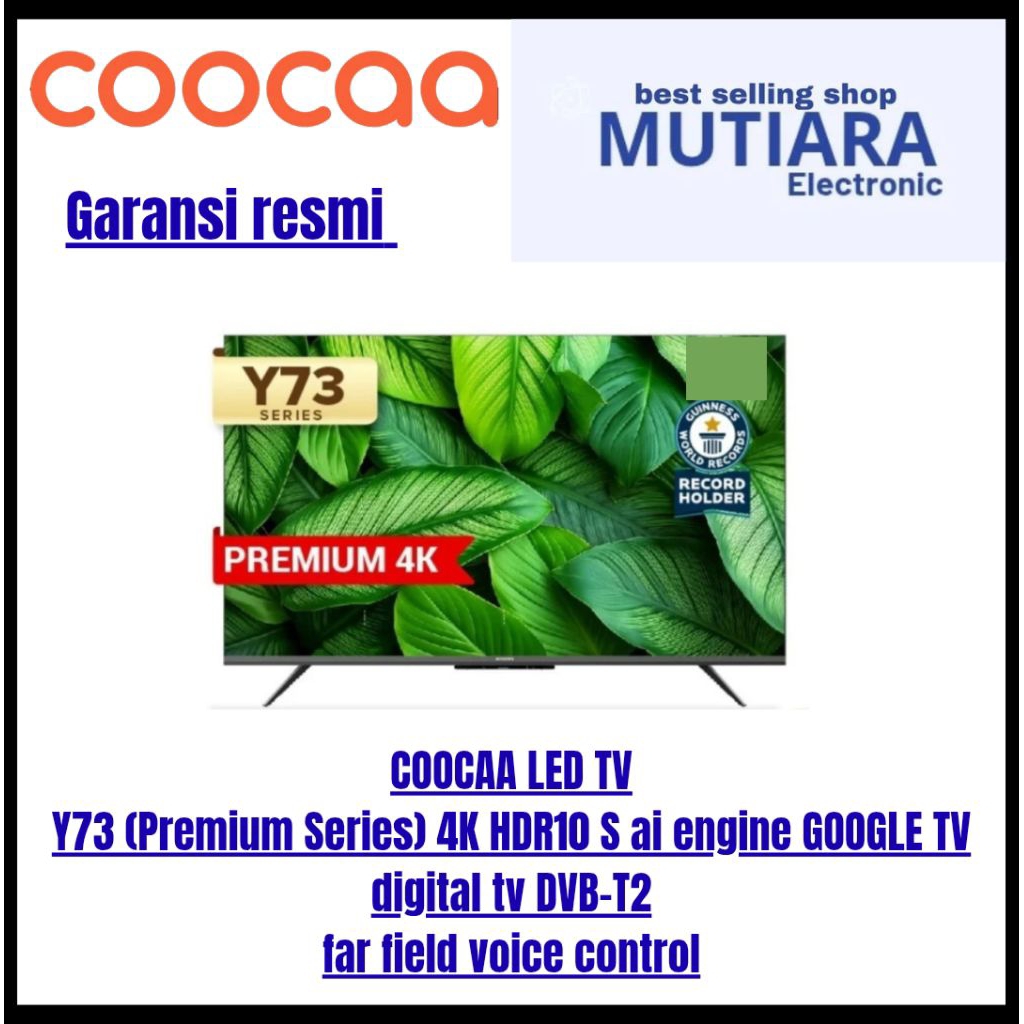 COOCAA 43Y73 4K GOOGLE TV 43 inch