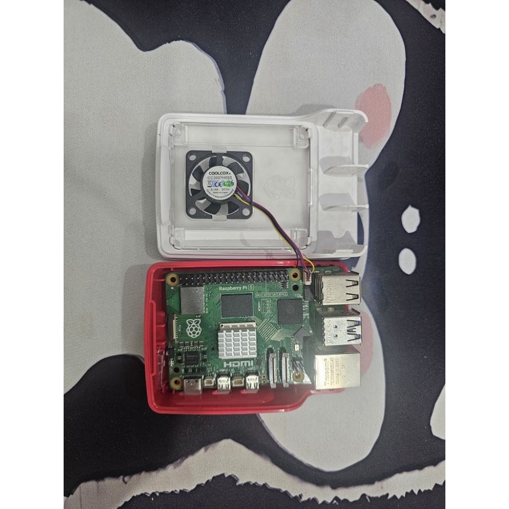 [Bekas] Raspberry Pi 5 8GB RAM kit - Official Case + Official Charger + Micro HDMI to HDMI + LAN Cab