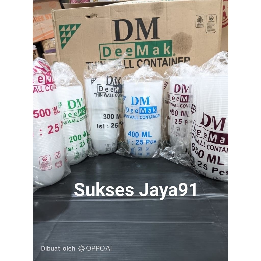 Grosir 1dus Thinwall Mangkok Bulat Isi 500set 200ml/300ml / 400ml / 450ml / 500ml / 650ml Ma...