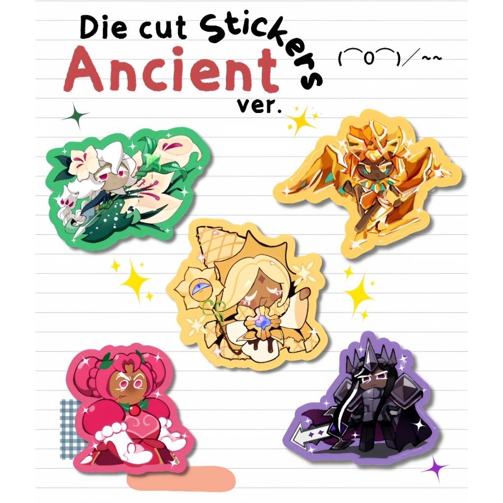 Sticker COOKIE RUN KINGDOM Ancient Vynil die cut sticker - Fan merch by yoshiee