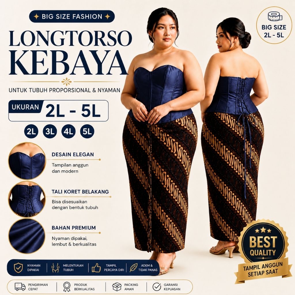 longtorso kebaya // longtorso pengantin // kemben kebaya // daleman kebaya // longtorso satin // lon