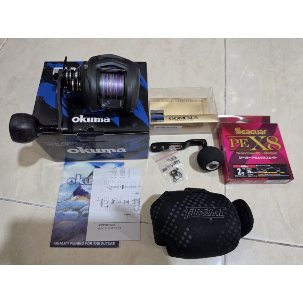 Okuma Komodo SS KDS-364 JLX handle kiri
