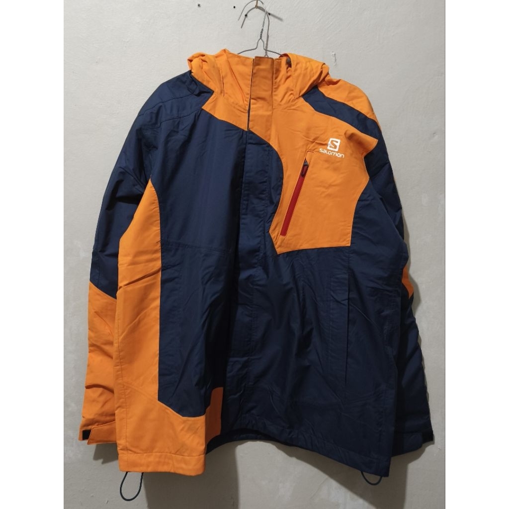 Jaket Gunung (Kuning ke Orange Kombinasi Navy)