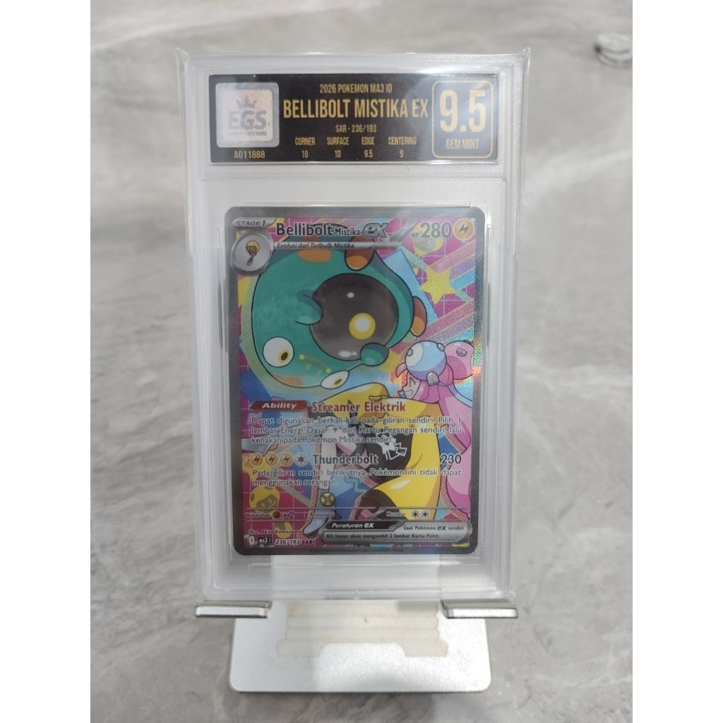 TCG Pokemon Card Bellibolt Mistika SAR EGS 9.5