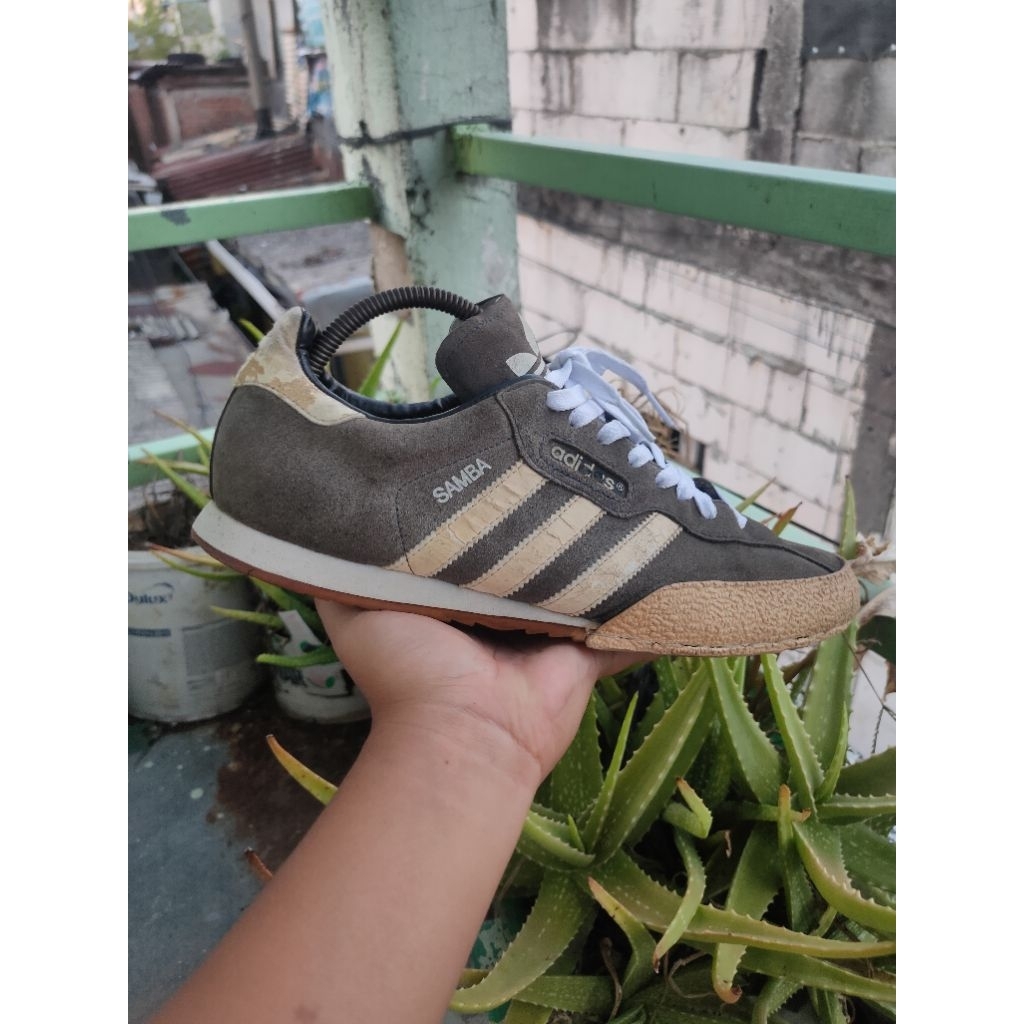 Adidas Samba Super Grey White Casual Sneakers Original Size 43
