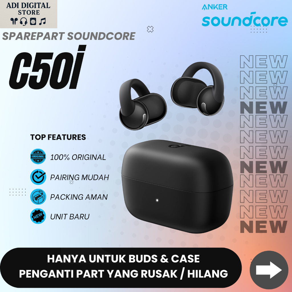 SPAREPART SOUNDCORE ANKER C50i | Buds Kiri | Buds Kanan | Case Charger | Original Baru