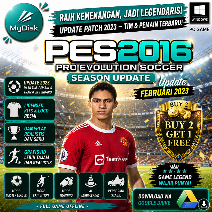 PES 2016 UPDATE PATCH 2023 - GAME PC