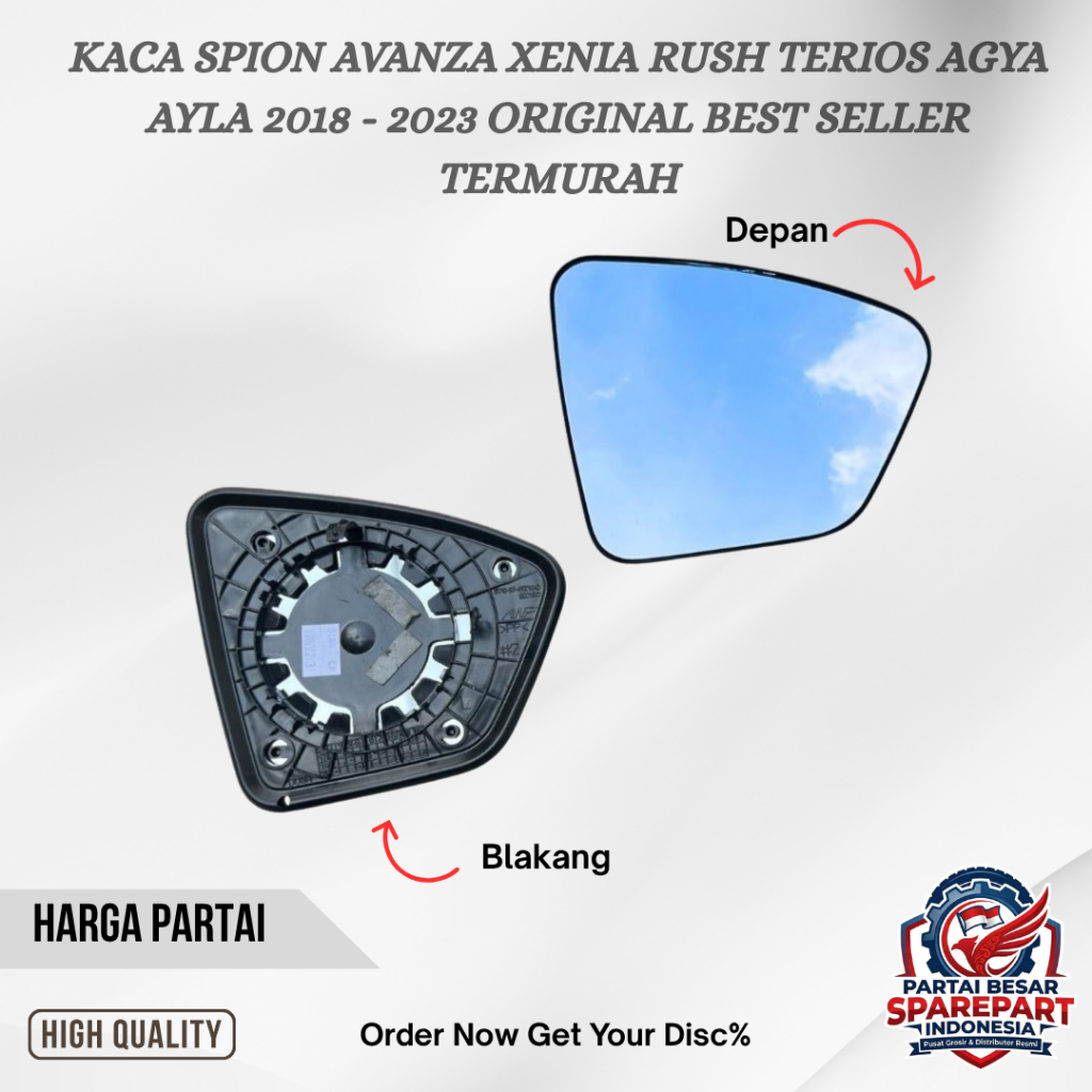 Kaca Spion Avanza Xenia Rush Terios Agya Ayla 2018 - 2023Original