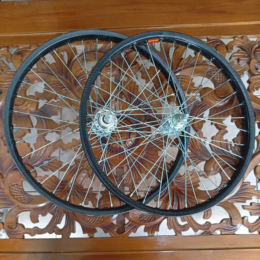velg rim lingkar sepeda bmx uk 20, lingkar hitam besi ruji croom