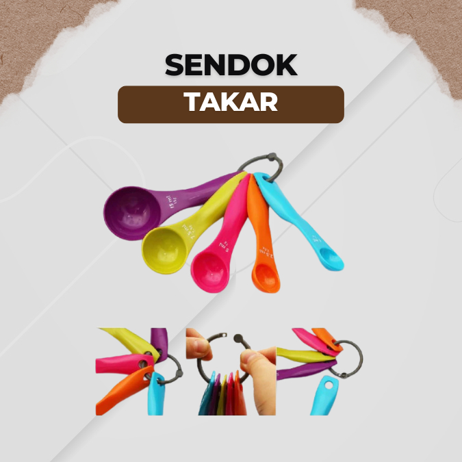 Sendok Takar Takaran Set isi 5 in 1 Kecil Measuring Spoon Alat Baking / Sendok Takar Bumbu / Bubuk /