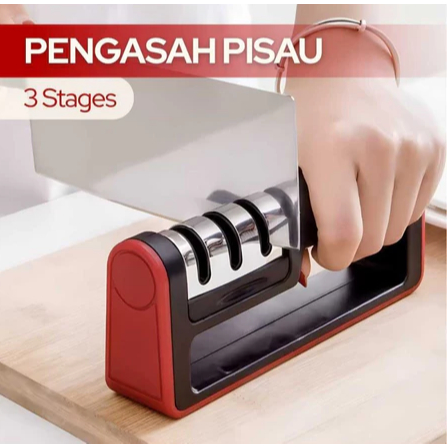 Pengasah pisau diamond / pengasah pisau 3 step / asahan pisau portable