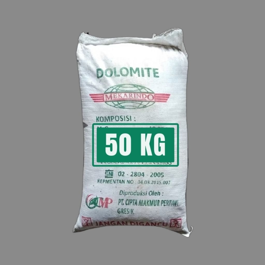 PUPUK DOLOMITE 50 KG KEMASAN PABRIK / KAPUR DOLOMIT KARUNG BESAR