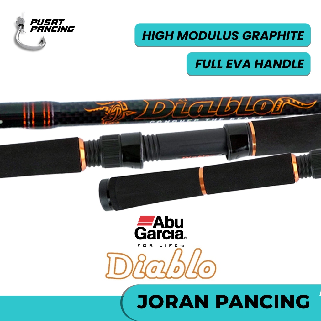 ABU GARCIA Joran Pancing DIABLO 150cm - 180cm Spinng & Baitcasting Hi-Carbon Blank 24Ton Super Light