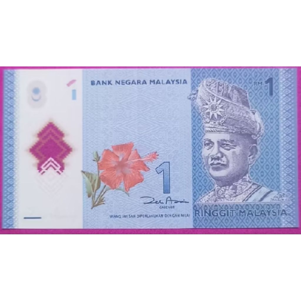 Uang Kertas Kuno Malaysia 1 Ringgit edisi Layangan polimer