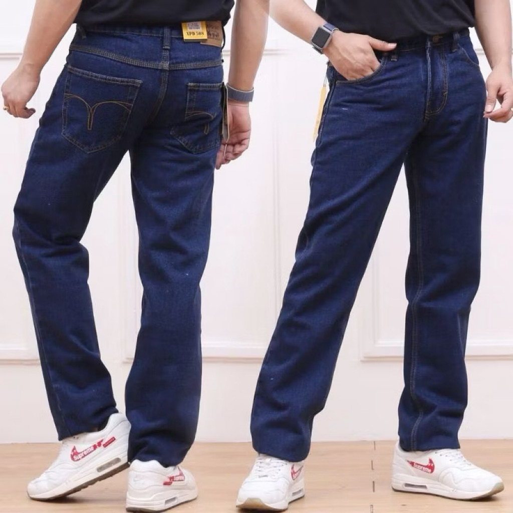 XPD 508 CELANA JEANS PRIA DEWASA POLA LEGULER STANDAR BAHAN HALUS TEBAL