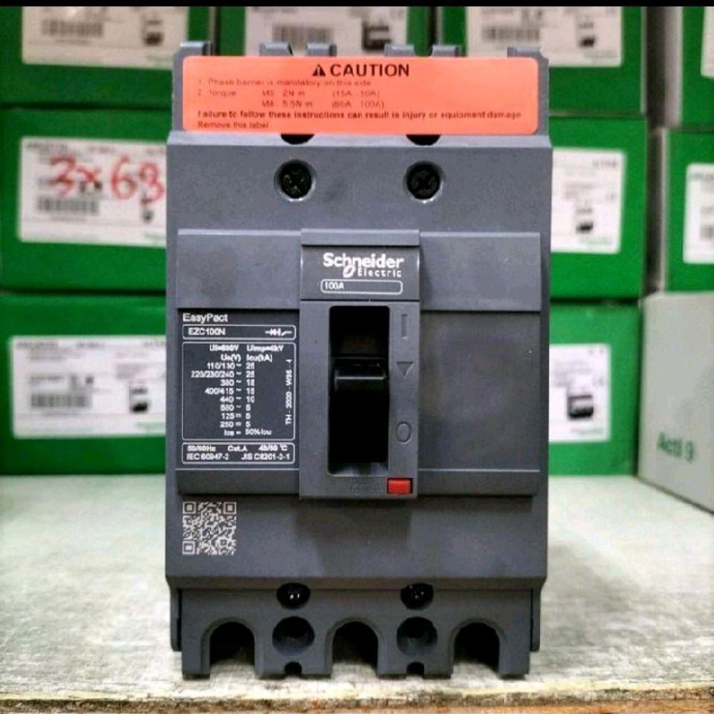 mccb nfb Schneider ezc100N 3p 60a-75a- 80a-100a