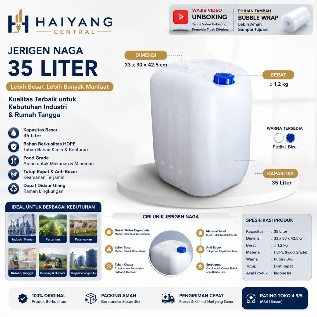 jerigen 35 liter baru