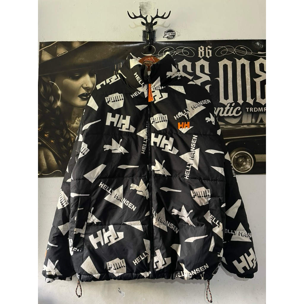 puffer jacket reversible puma x helly hansen second