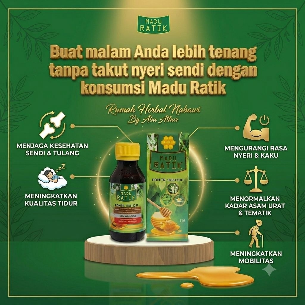 MADU RATIK ORIGINAL 100% TERBAIK BAGUS UNTUK ASAM URAT REMATIK NYERI SENDI PEGAL LINU