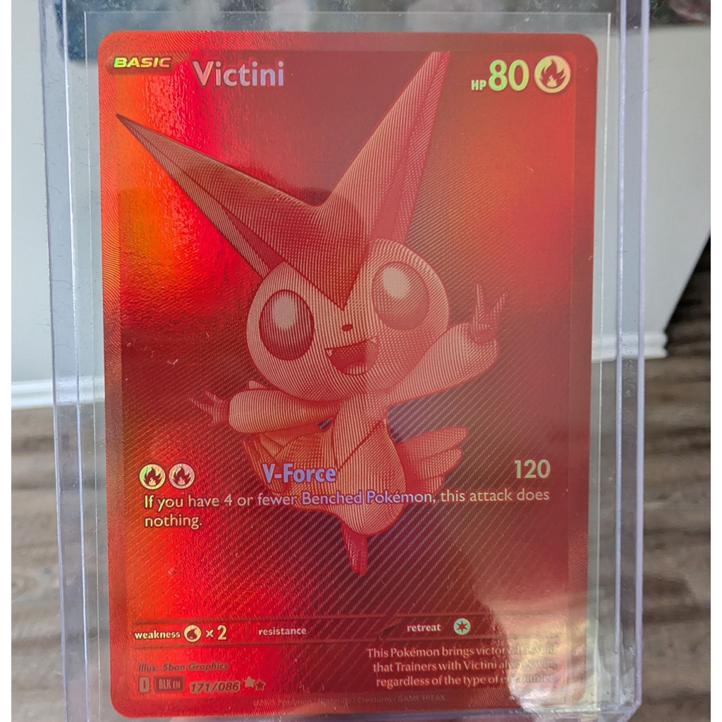 (BOOKED) red victini pokemon card