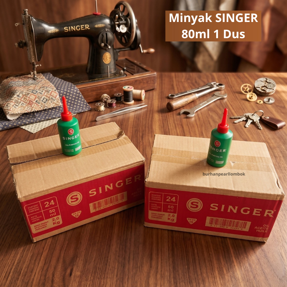 Minyak Singer 1 Dus Isi 24 Botol - Paket Pelumas Serbaguna 80ml