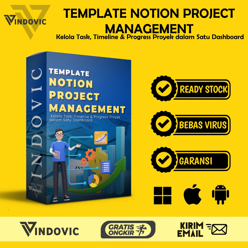 [T1060] TEMPLATE NOTION PROJECT MANAGEMENT | Kelola Task, Timeline & Progress Proyek Dalam SAtu Dash