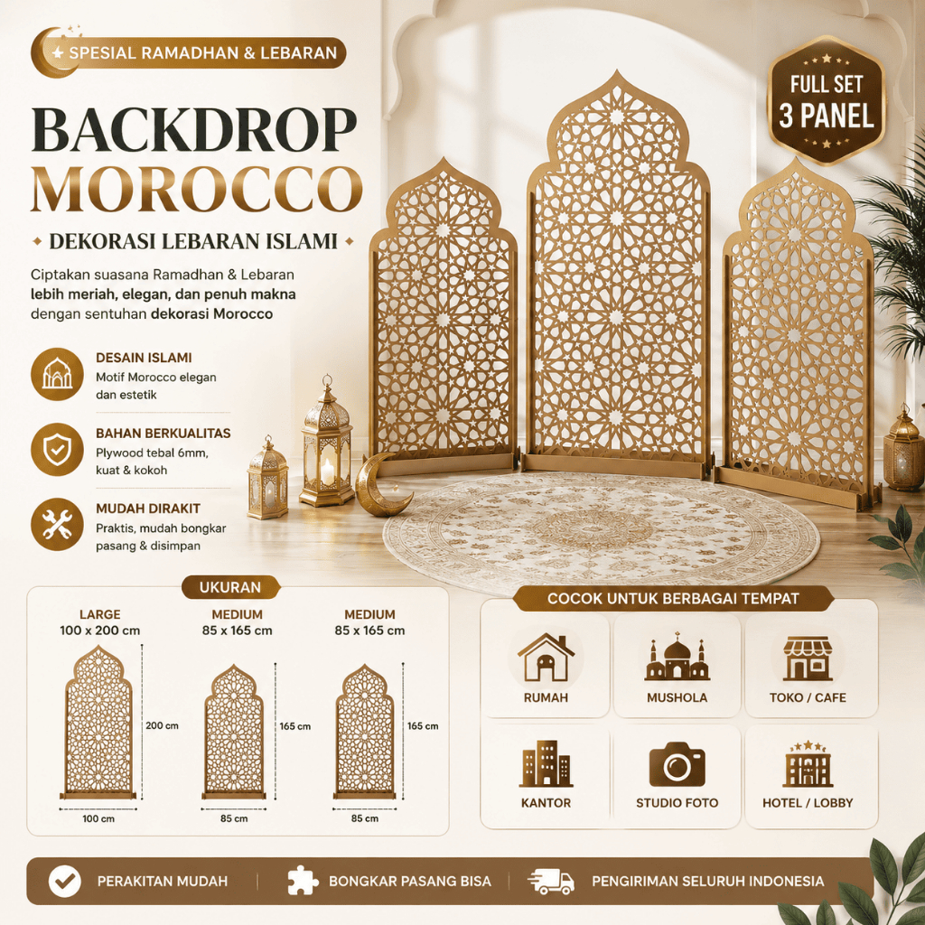 Backdrop Ramadhan Morocco | Dekorasi Lebaran Islami