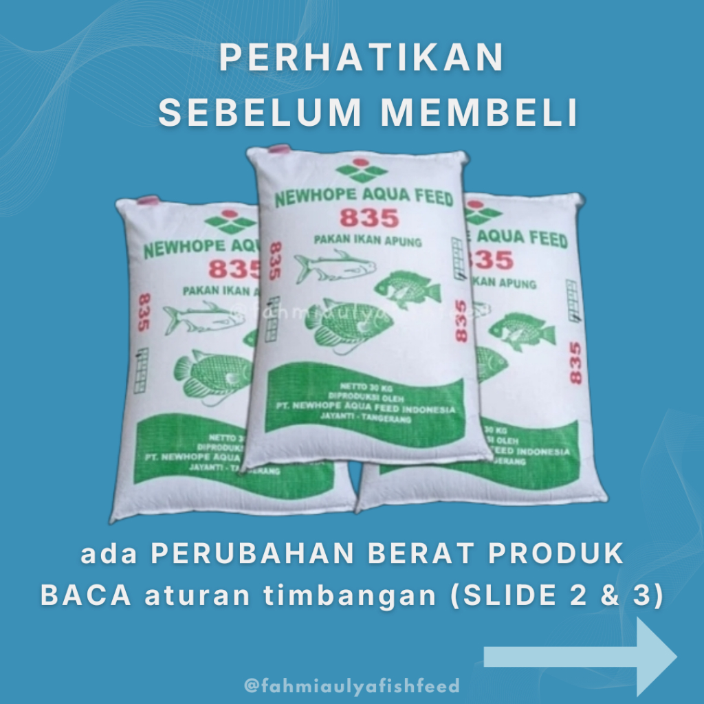PAKAN IKAN NEWHOPE 835  -2 & -3 | PAKAN IKAN NEW HOPE 835