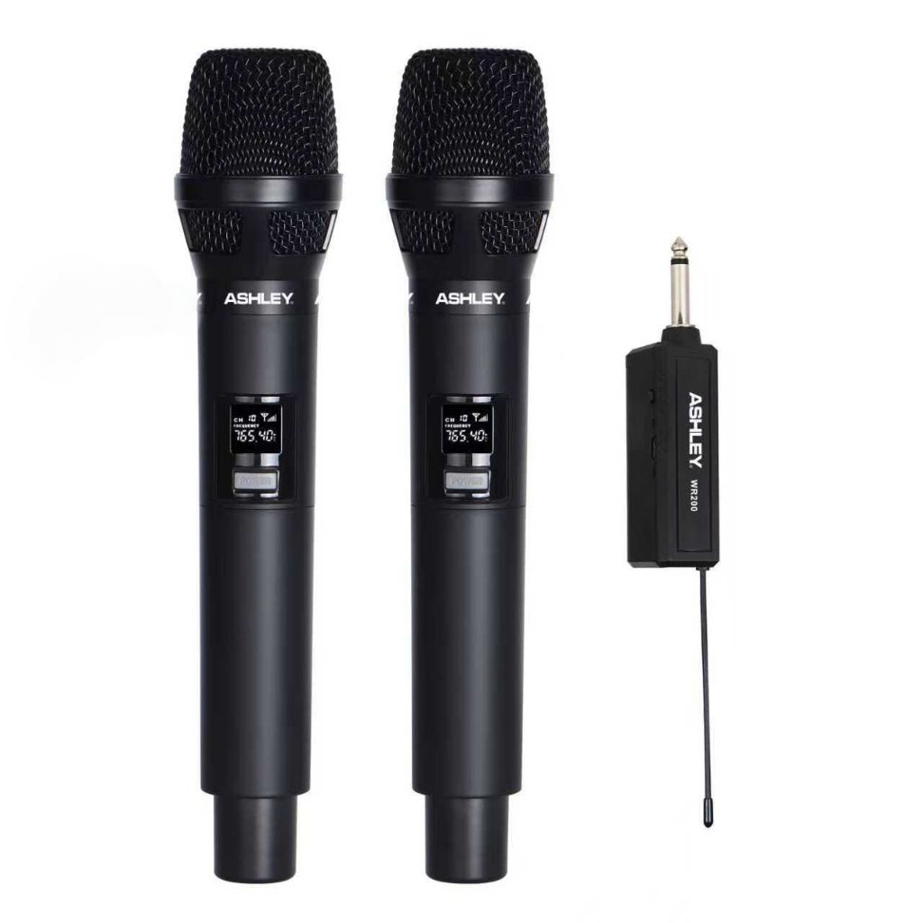 Mik Werles Wirles ASHLEY WR-200 Wireless Mikropon 2 Mik Pegang Mikrofon