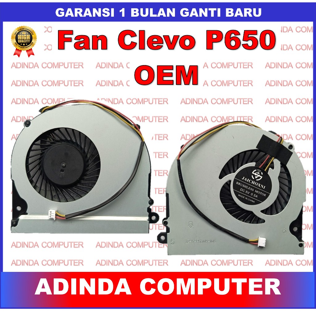 Kipas Fan Clevo P650 P650N P650RG P650SA P650SE P650SG P651SA P651SE P651SG P655SA P670SA P670SE P67