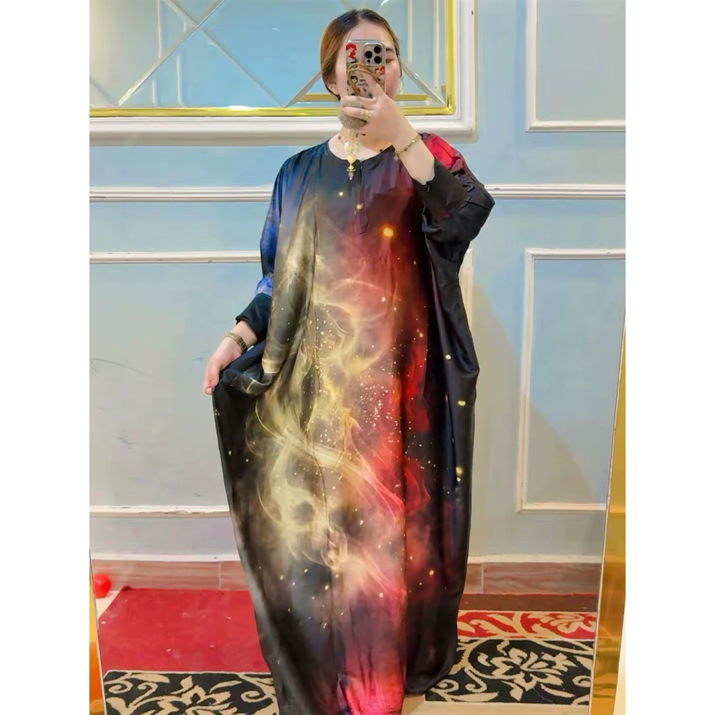 Gamis kaftan sutra silk (lengan ress)