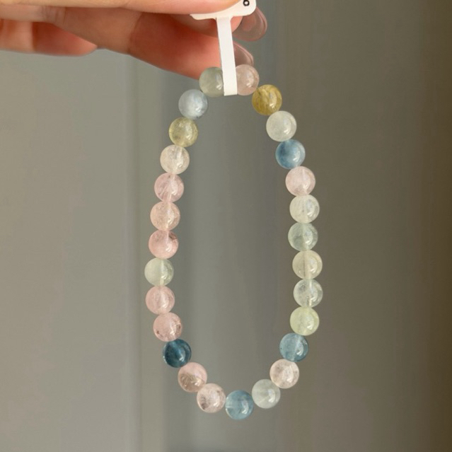 Gelang Mix Beryl Aquamarine & Morganite Include Certificate