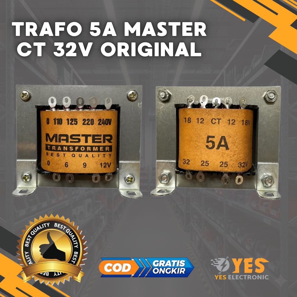 TRAFO 5A CT MASTER CT 32V TRAVO MASTER 5A CT 32V BERKUALITAS TINGGI