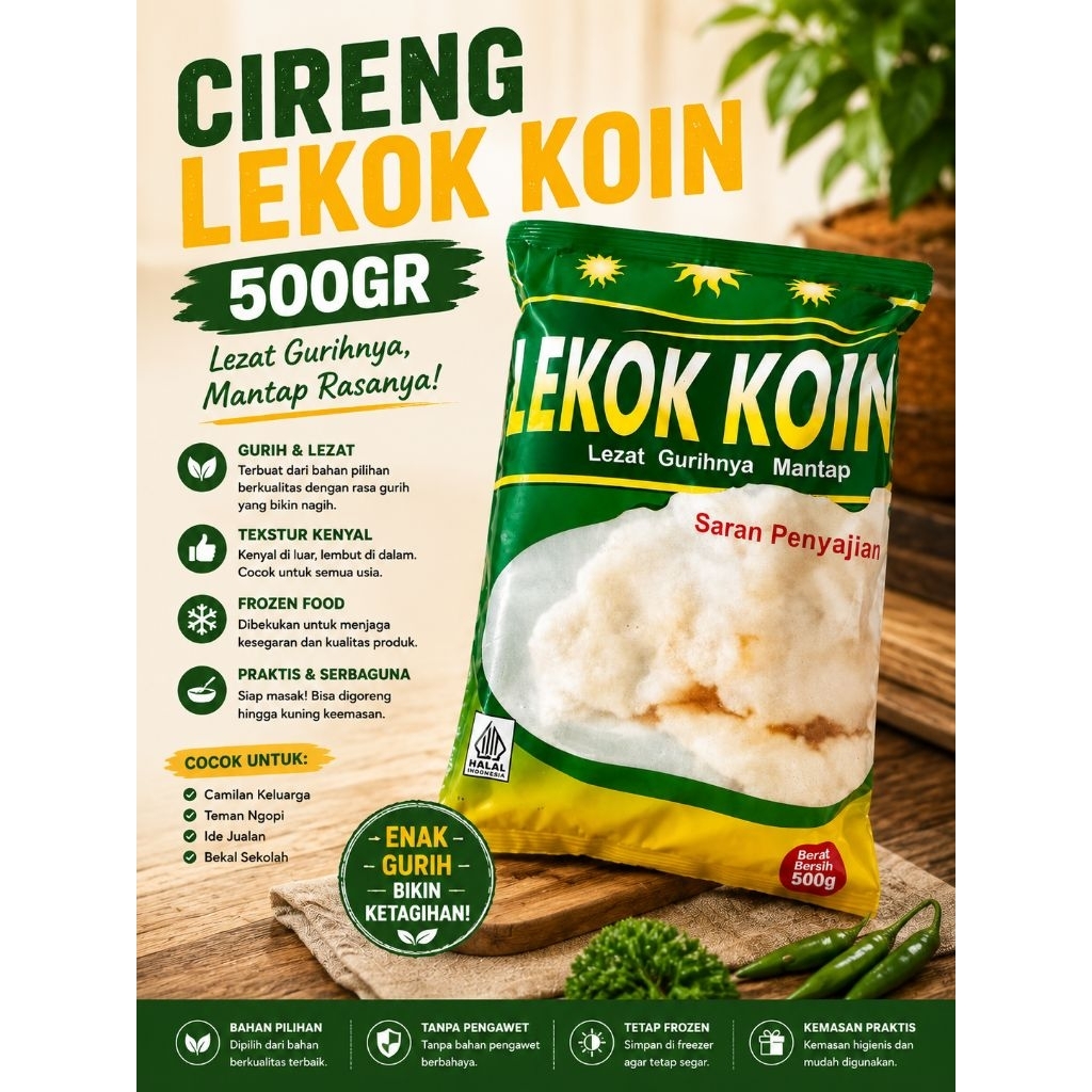 CIRENG LEKOK KOIN 500GR//FROZEN FOOD INSTAN AREA SEMARANG KOTA