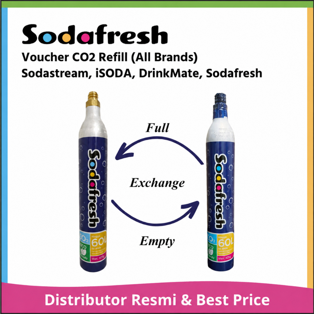 Voucher Isi Ulang Gas CO2 Untuk Soda Maker (Food Grade)