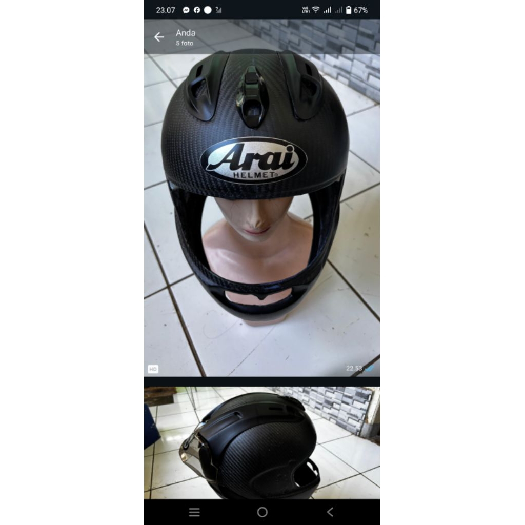 Helm cetakan arai