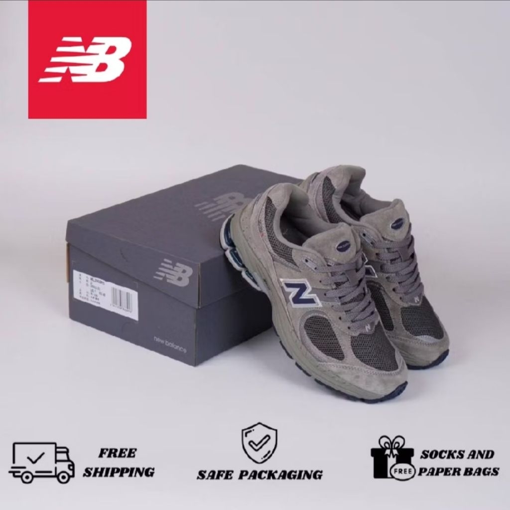 Sepatu New Balance 2002R Light Grey Original Pria Wanita NB 2002R Premium Sneakers Import